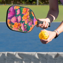 Muster der hawaiianischen tropischen Blume Pickleball Schläger