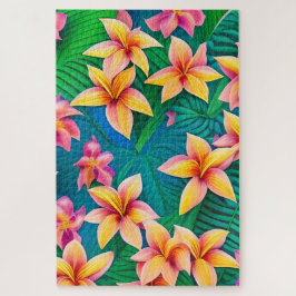 Muster der hawaiianischen tropischen Blume Puzzle