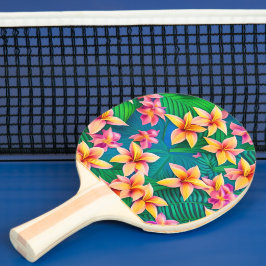 Muster der hawaiianischen tropischen Blume Tischtennis Schläger