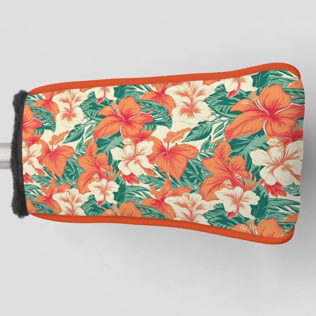 Muster der hawaiianischen Vibe Ästhetische tropisc Golf Headcover (Vorderseite)