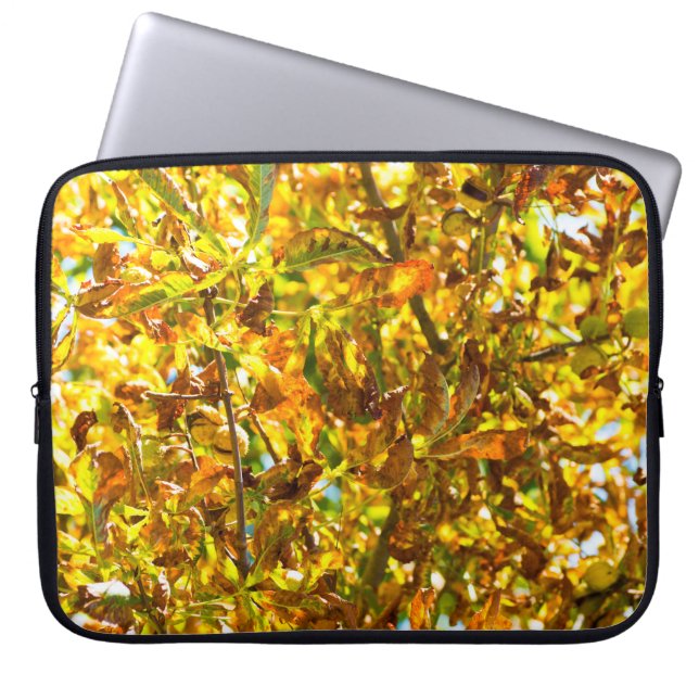 Muster der Herbstblätter Laptopschutzhülle (Vorderseite)