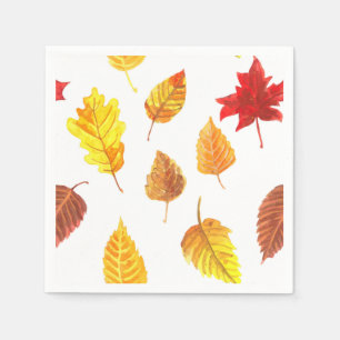 Muster der Herbstblätter Serviette