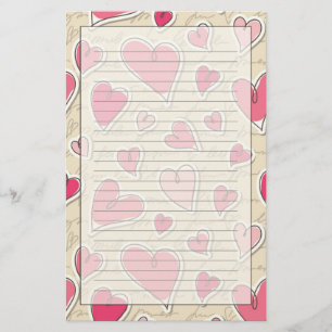 Muster der Herzen Briefpapier