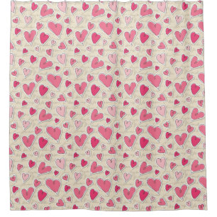 Muster der Herzen Duschvorhang