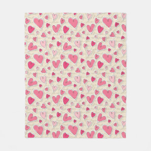 Muster der Herzen Fleecedecke