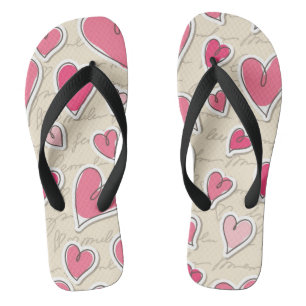 Muster der Herzen Flip Flops