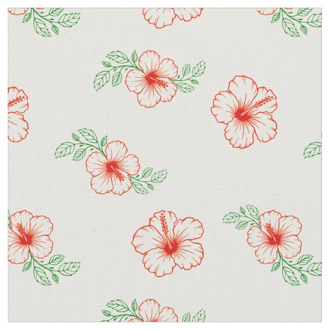 Muster der Hibiskus-Blume Stoff (Nahaufnahme)