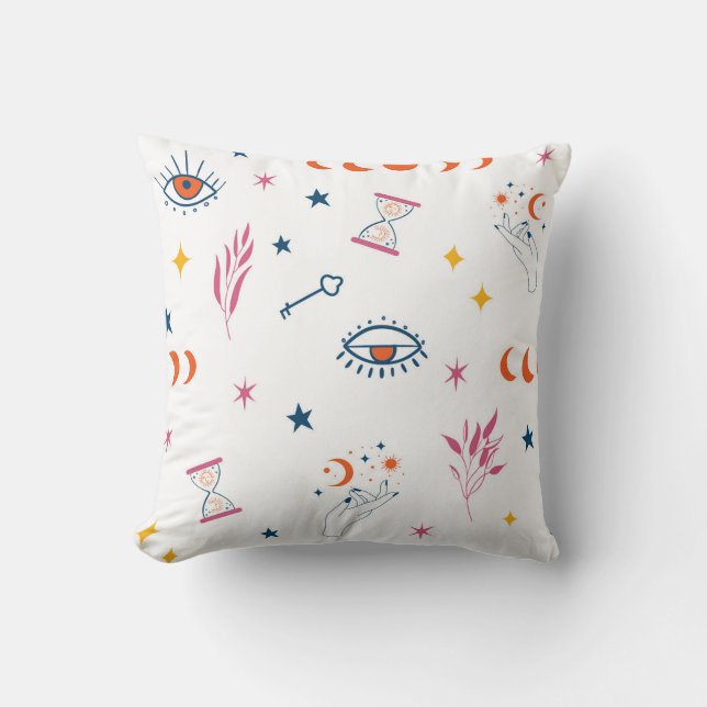 Muster der Himmelszeit und der Mondphasen Kissen (Vorderseite)