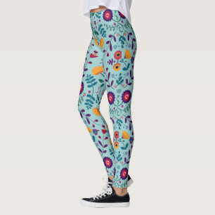 Muster der hübschen Folkkunst-Blume Leggings