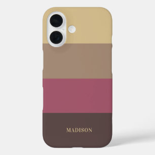 Muster der individuelle Name-Streifen iPhone 16 Hülle