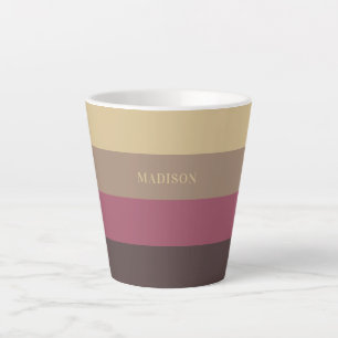 Muster der individuelle Name-Streifen Milchtasse