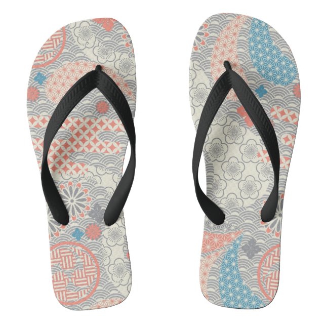 Muster der japanischen Art. Illustration Flip Flops (Fußbett)