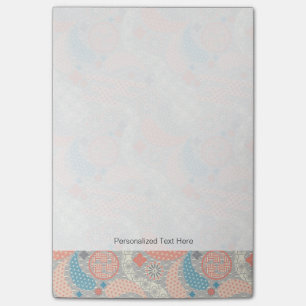 Muster der japanischen Art. Illustration Post-it Klebezettel