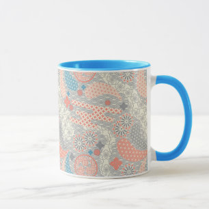 Muster der japanischen Art. Illustration Tasse