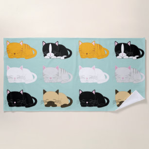 Muster der Katzen Strandtuch