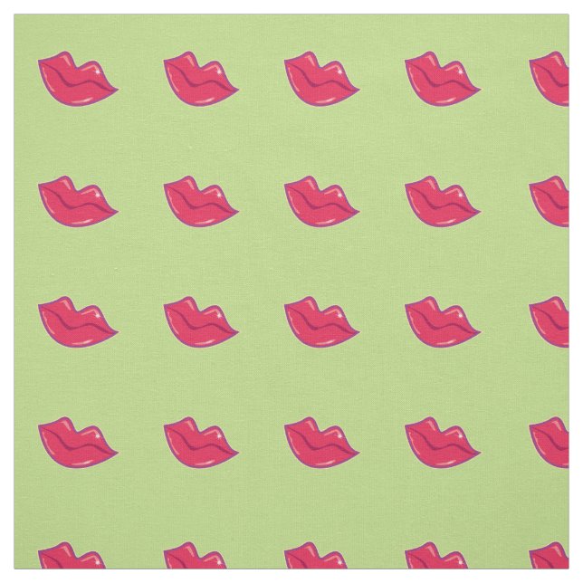 Muster der Kirschroten Lippen gepolstert Stoff (Muster)