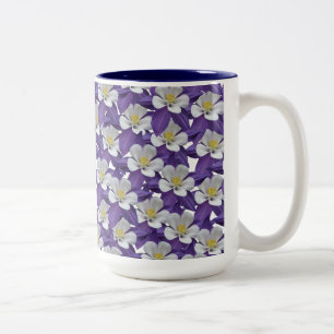 Muster der kolumbianischen Blume Zweifarbige Tasse