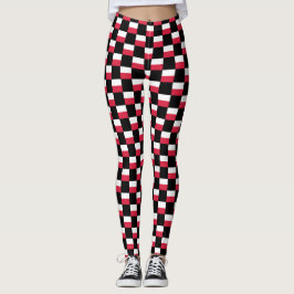Muster der kontrollierten polnischen Flagge Leggings