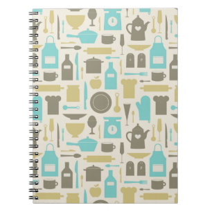 Muster der Küchen-Werkzeuge Notizblock