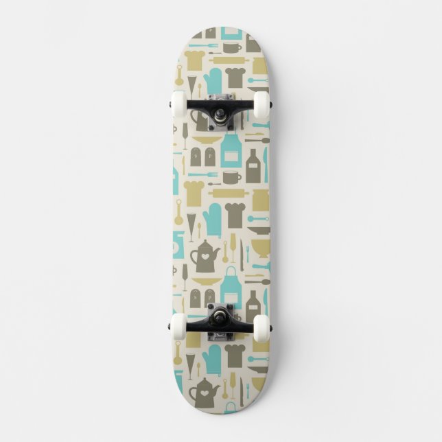Muster der Küchen-Werkzeuge Skateboard (Vorderseite)