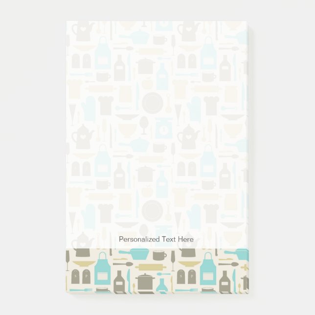 Muster der Küchengeräte Post-it Klebezettel (Vorderseite)