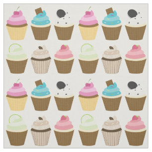 Muster der Kupcakes Stoff