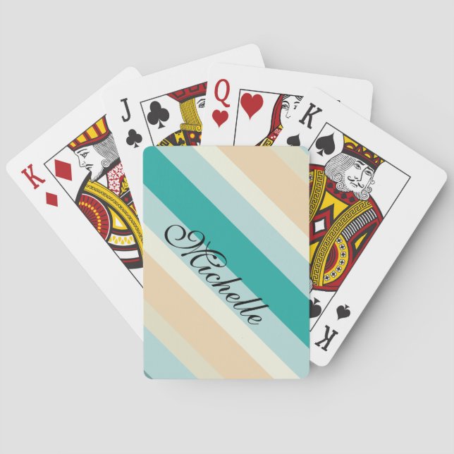 Muster der Küstenstripes Spielkarten (Rückseite)