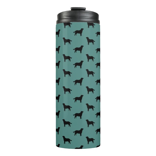 Muster der Labrador Retriever Silhouette Muster Thermosbecher (Vorderseite)
