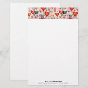 Muster der Liebe Briefpapier