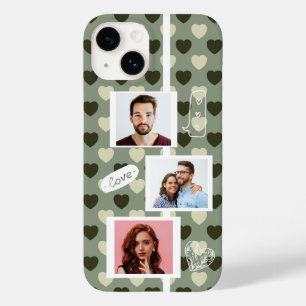 Muster der Liebe "Grüne Herz" für mehrere Fotos be Case-Mate iPhone 14 Hülle