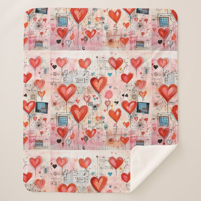 Muster der Liebe Sherpadecke (Vorderseite)