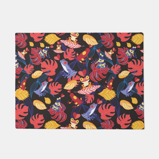 Muster der Liebhaber-Frösche Fußmatte (Vorderseite)