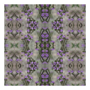 Muster der lila Wildblume Fotodruck