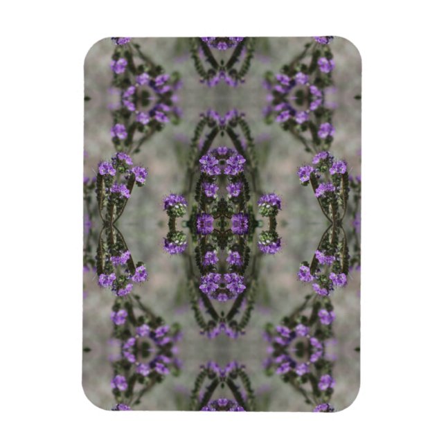 Muster der lila Wildblume Magnet (Vertikal)