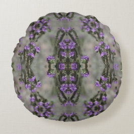 Muster der lila Wildblume Rundes Kissen