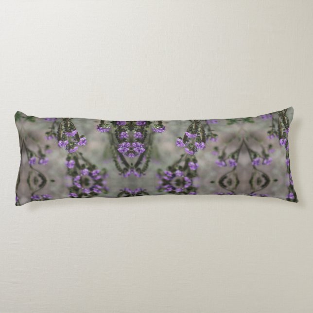 Muster der lila Wildblume Seitenschläferkissen (Rückseite)