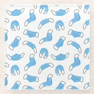 Muster der medizinischen Maske Glasuntersetzer