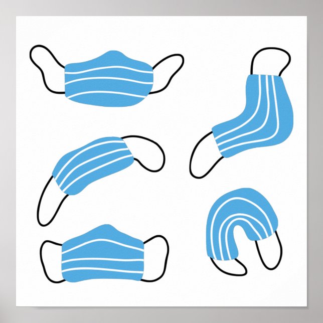 Muster der medizinischen Maske Poster (Vorne)