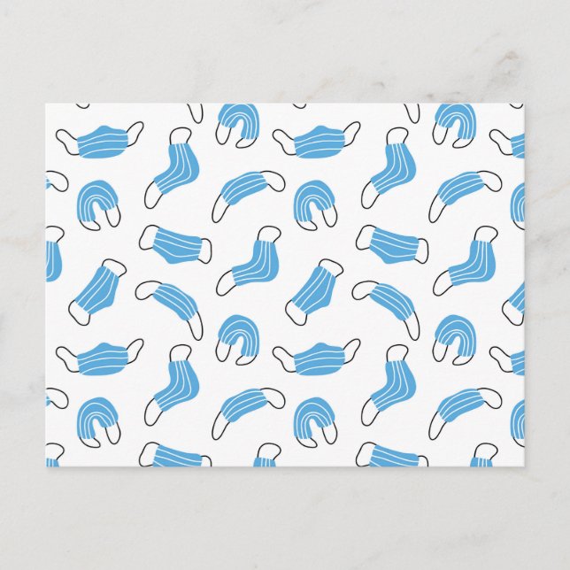 Muster der medizinischen Maske Postkarte (Vorderseite)