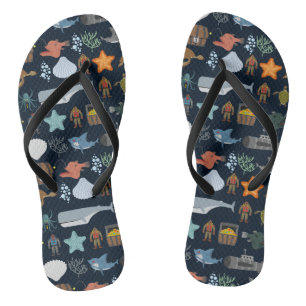 Muster der Meeresbewohner 1 Flip Flops
