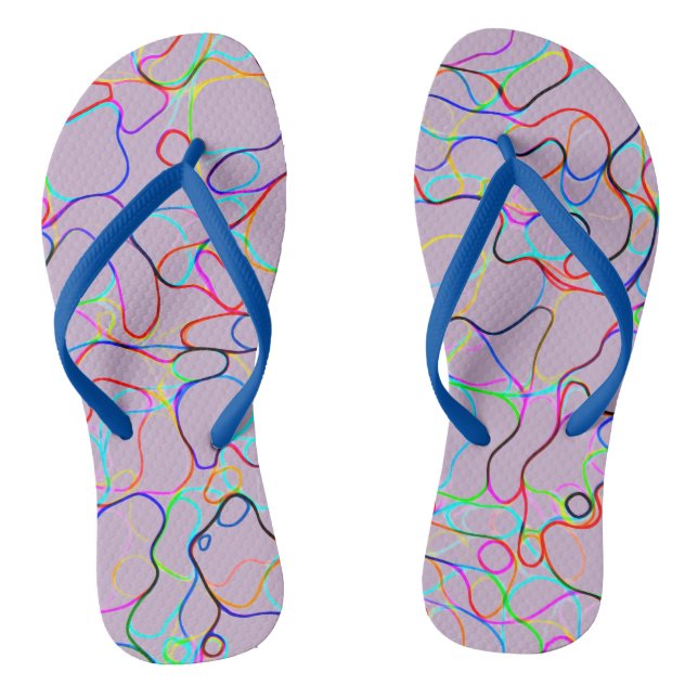 Muster der mehrfarbigen Linie - COOL Flip Flops (Fußbett)