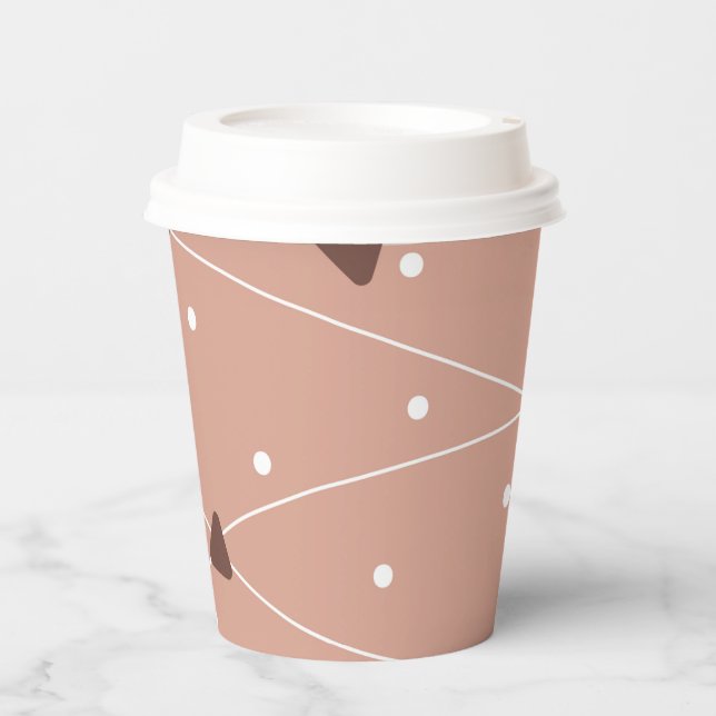 Muster der Milchschokolade Pappbecher (Vorderseite)