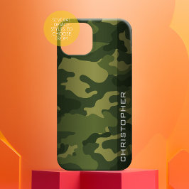 Muster der militärischen Camouflage Grün mit Namen Case-Mate iPhone Hülle
