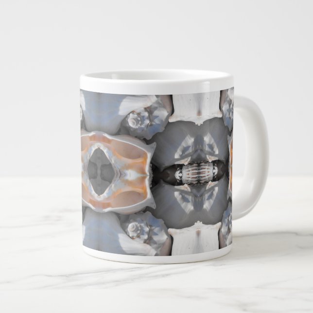 Muster der Muschel Jumbo-Tasse (Vorderseite Rechts)
