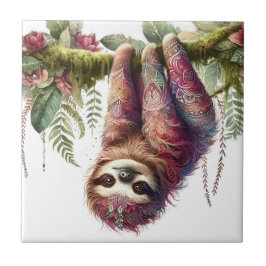 Muster der Natur - Jungle Sloth Fliese