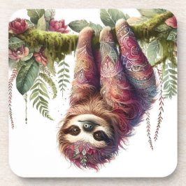 Muster der Natur - Jungle Sloth Getränkeuntersetzer