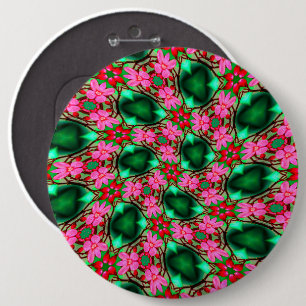Muster der niedlichen Wüste-Rose Button