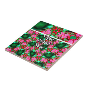 Muster der niedlichen Wüste-Rose Fliese