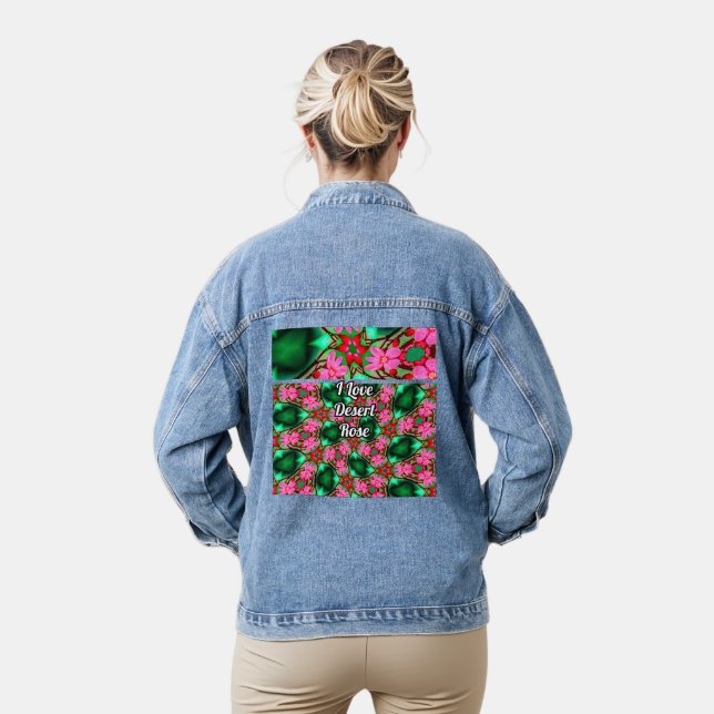Muster der niedlichen Wüste-Rose Jeansjacke (Modell)