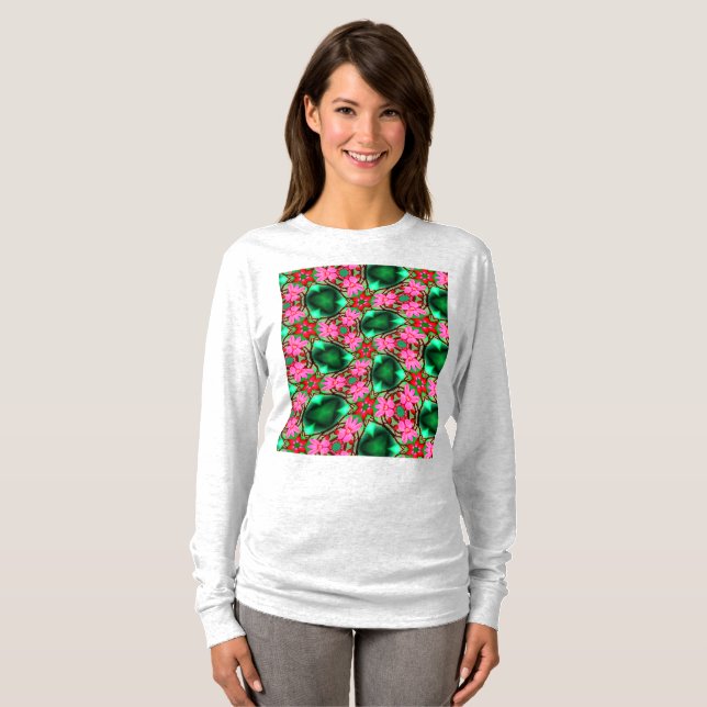 Muster der niedlichen Wüste-Rose T-Shirt (Vorne ganz)